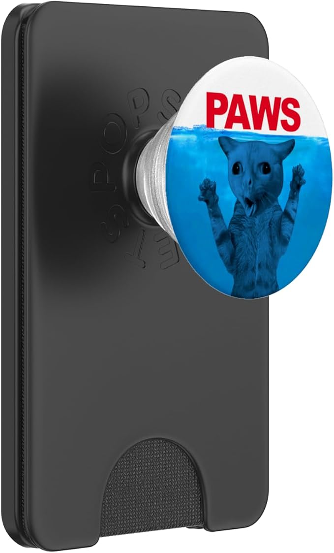 Paws Cat Meme Humor Funny Kitty Lover Funny Cats Dads Mom PopSockets Adhesive PopGrip