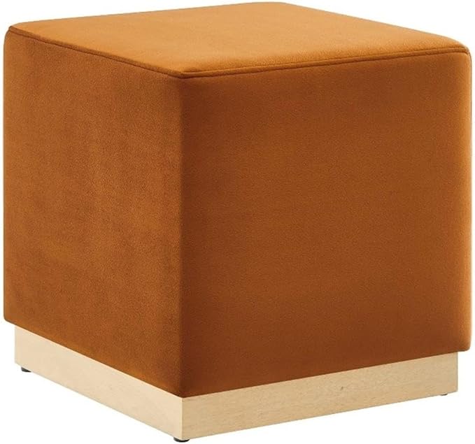 Modway 17" Square Performance Velvet Upholstered Upholstered Ottoman