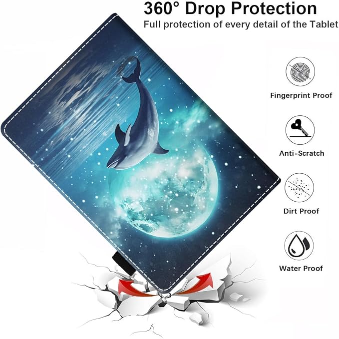 Case for All-New Amazon Fire HD 10 &amp 10 Plus Tablet 10.1 (13th/11th Generation 2023/2021 Release) - Slim PU Leather Folio Smart Cover with Auto Wake/Sleep Bible Verse Psalm 46:5