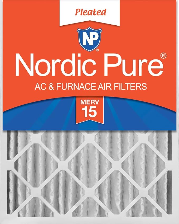 Nordic Pure 18x24x4 Pleated MERV 15 Air Filter 1 Pack