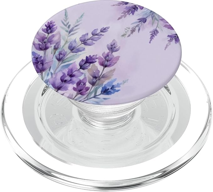 Lavender Floral Pattern PopSockets Adhesive PopGrip