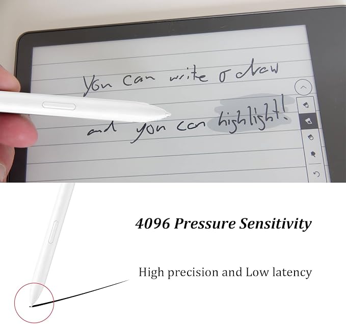 Stylus Pen Replacement for Kindle Scribe Pen Compatible with Kindle Scribe 4096 Levels of Pressure Sensitivity with Magnetic Absorption Function(Black)