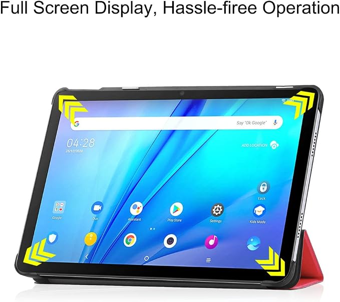 Kepuch Custer Case for TCL Tab 10s 10.1Ultra-Thin PU-Leather Hard Shell Cover for TCL Tab 10s 10.1 - Black