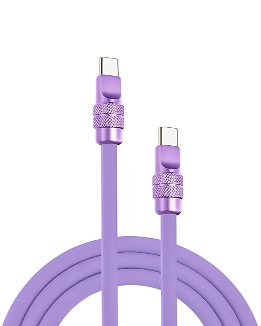 chubbycable for iPhone 17 240W Anodizing Fast Charging USB C Cable Silicone Durable Data Transfer Cable Black Type-C to Type-C 3.3FT