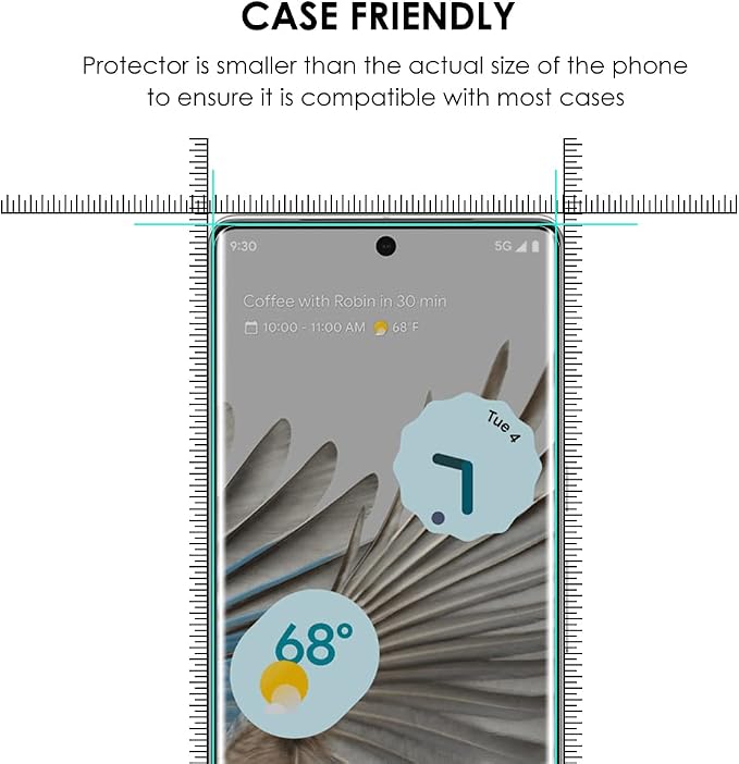 [3 Pack Pixel 7 Pro Screen Protector Tempered Glass [UV Set] Edge to Edge Full Screen Adhesive [Scratch Repair] Sensitive Touch Fingerprint-ID Compatible