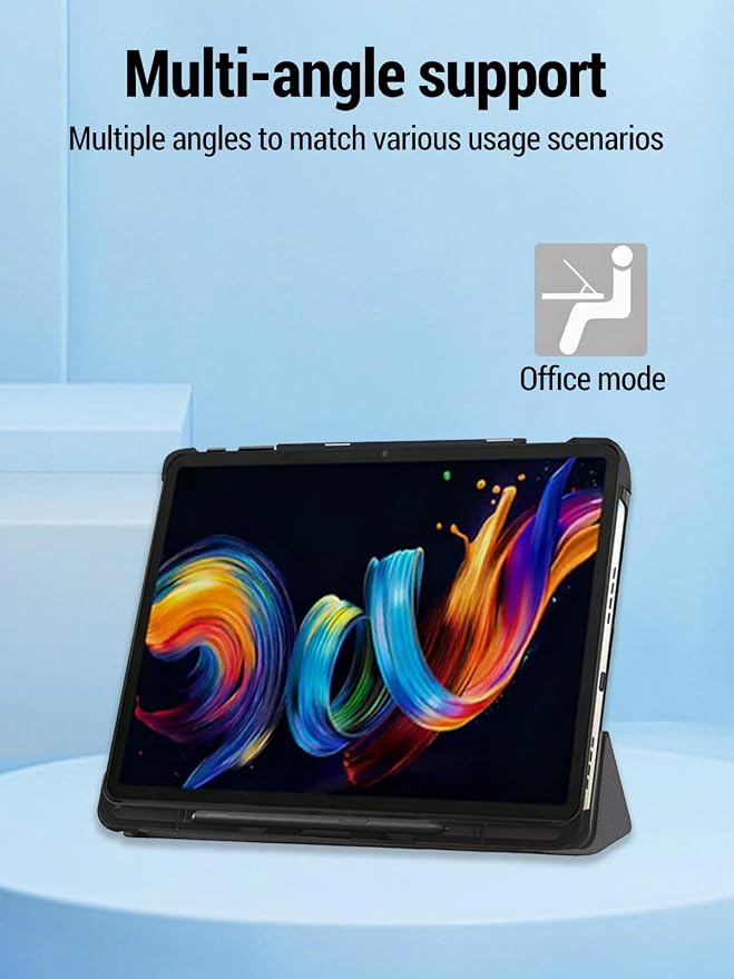 for TCL NXTPAPER 11 Plus (11.5 inch) Android Tablets tri-fold Smart Protective case PU Leather Portable Shell Suitable for TCL NXTPAPER 11 Plus Provides Full Protection Grey.
