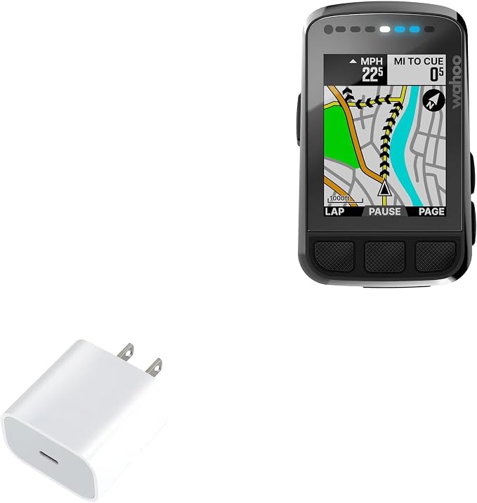 BoxWave Charger Compatible with Wahoo ELEMNT Bolt (2021) - PD GAN miniCube (30W) 30W Tiny PD GAN Type-C Wall Charger - Winter White