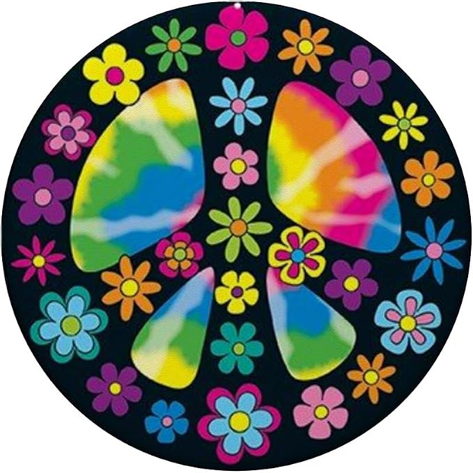 Hippie Peace Symbol Sign Flower Activist Butterfly Gift PopSockets Adhesive PopGrip