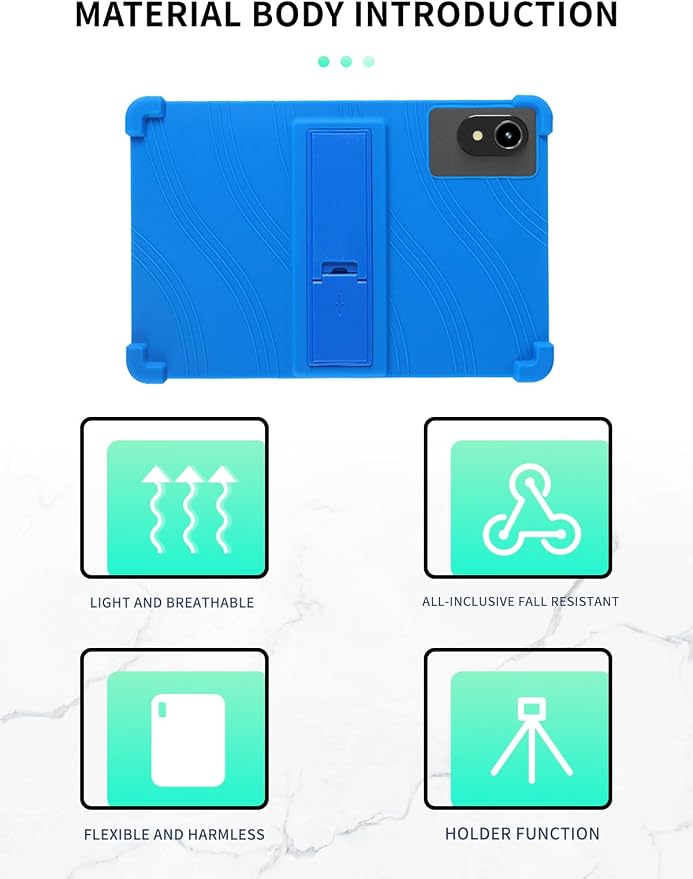 Case for ApoloMedia EP1095T 11 Tablet 2025 Android 15，WUNIAK Shock Proof Lightweight Stand Rubber Shell Protective CoverKids Friendly Soft Silicone Adjustable Stand CoverBlack