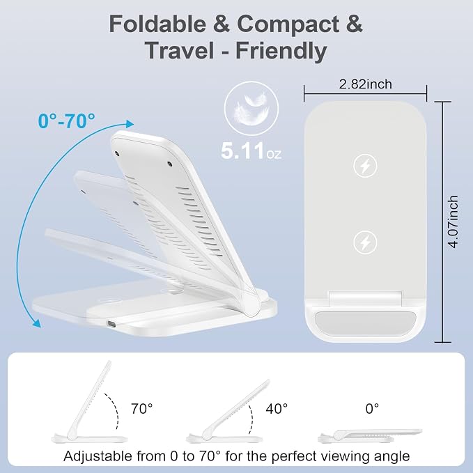for Pixel 10A Wireless Charger Stand Fast Charging Desk for Google Pixel 10 | 15W Foldable Wireless Charger Pad cargador inalámbrico para Google Pixel 10 Pro Fold/10 Pro XL/9A/9 Pro XL/9A/8A/8XL/8/7/7
