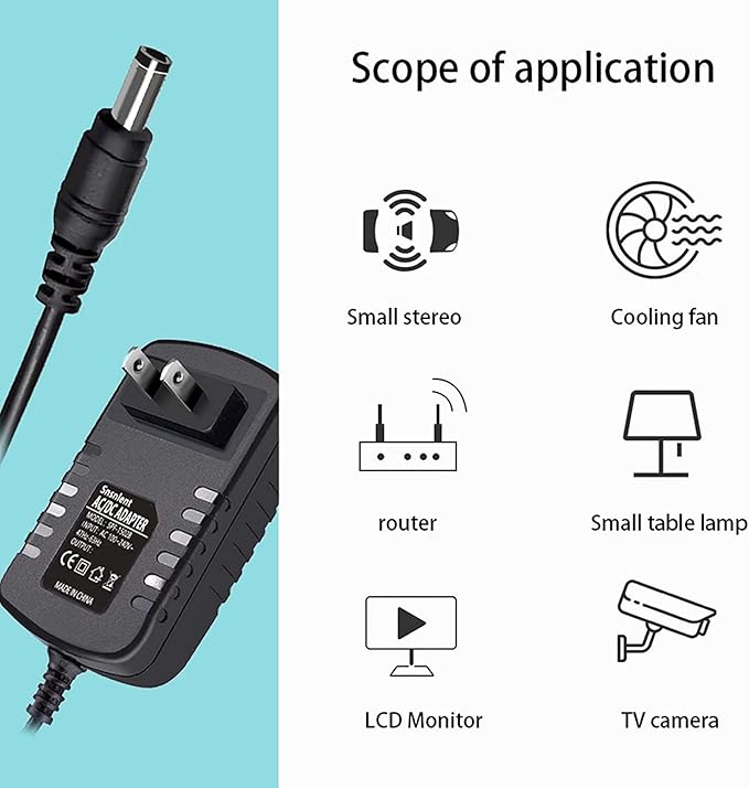 AC Power Supply Adapter Charger Compatible with Motorola C650 V180 V188 V220 C331