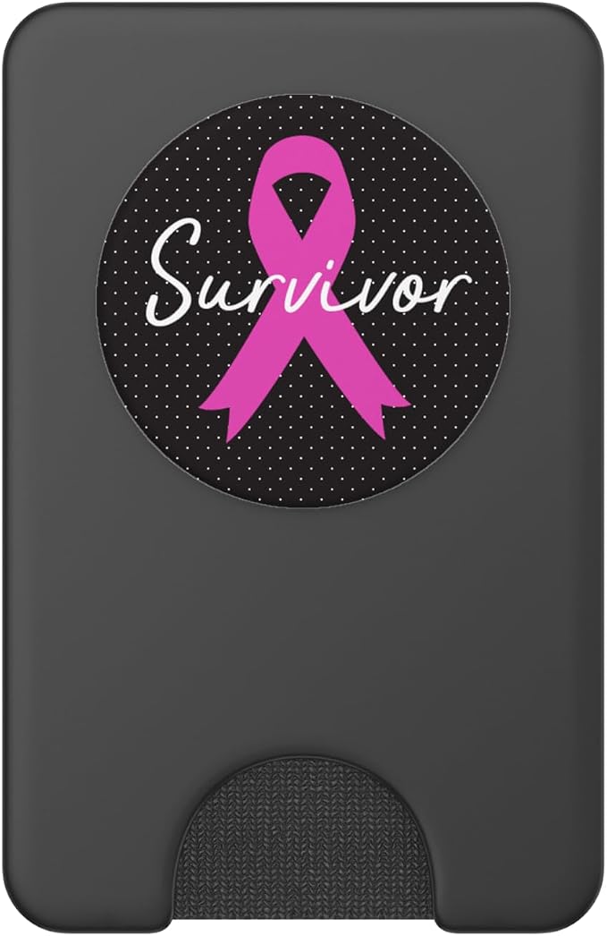 Breast Cancer Survivor Pink Ribbon PopSockets Adhesive PopGrip