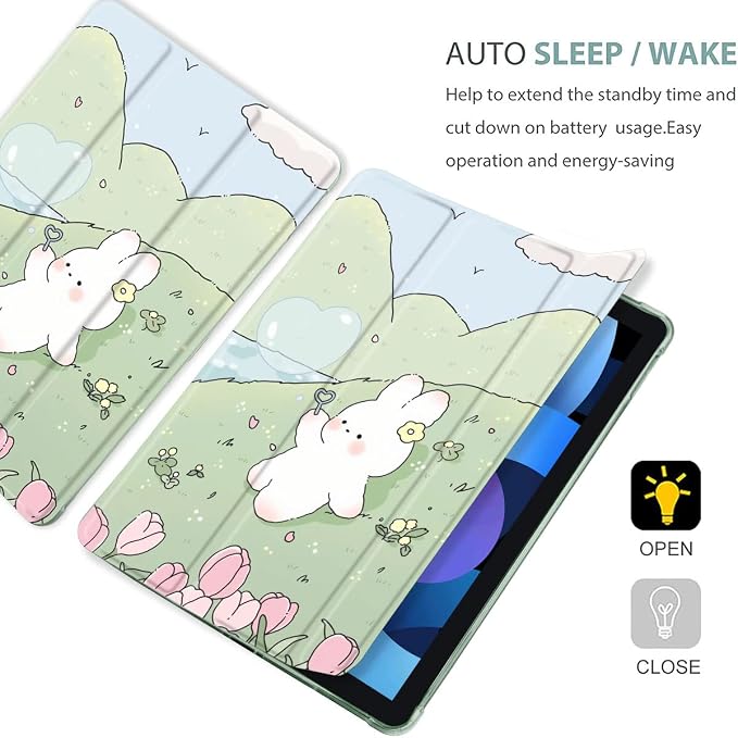 Colorful Cat Case for iPad mini 7 A17/mini 6 | Cute Design Cover for iPad Mini 7th 2024 / 6th 2021 8.3 with Pencil HolderBlue Leather Shell Trifold Stand Auto Sleep/Wake