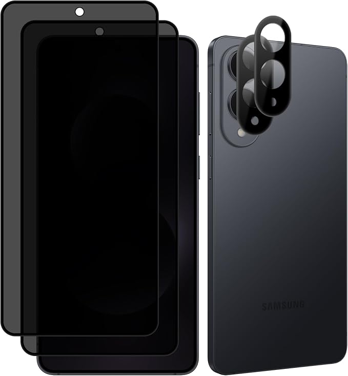 4 Pack Nothing Phone (3a) Pro 5G Privacy Screen Protector 2 Pack Privacy Tempered Glass Film and 2 Pack Camera Lens Protector Anti-Spy Protection for Nothing Phone (3a) Pro 5G Screen Protector