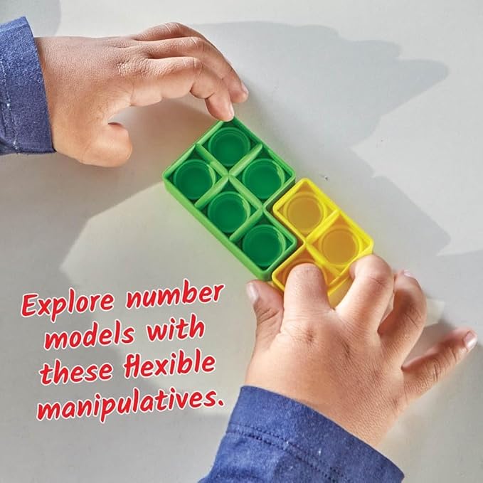 hand2mind Early Numeracy Sensory Bubble Poppers, Push Pop Fidget Toys for Kids, Math Manipulatives Kindergarten, Calm Down Corner Supplies, Fine Motor Skills, Toddler Car Toys for Travel