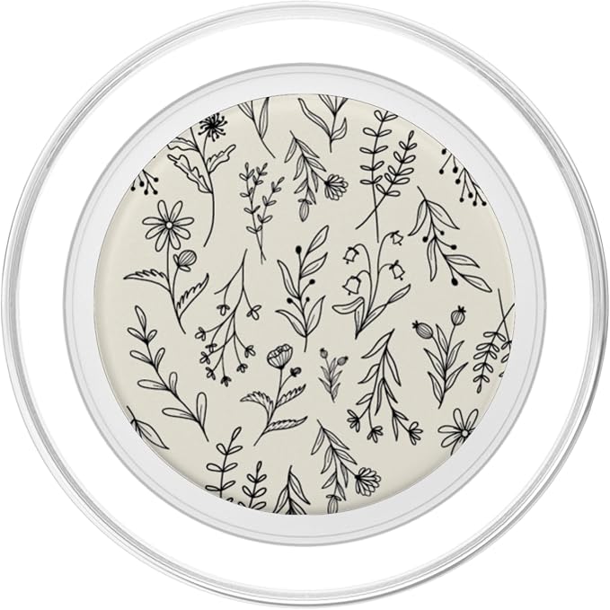 Sand Beige Wildflower Floral Flower Pattern PopSockets Adhesive PopGrip