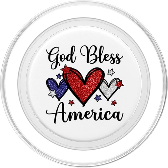 God Bless America Patriotic USA Flag Colors For Christians PopSockets Adhesive PopGrip