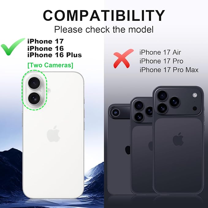 Korecase for iPhone 17/iPhone 16/iPhone 16 Plus Camera Lens Protector Bling 9H Tempered Glass Anti Scratch Camera Screen Protector Shockproof Film Metal Ring Lens Protector Glitter-Black