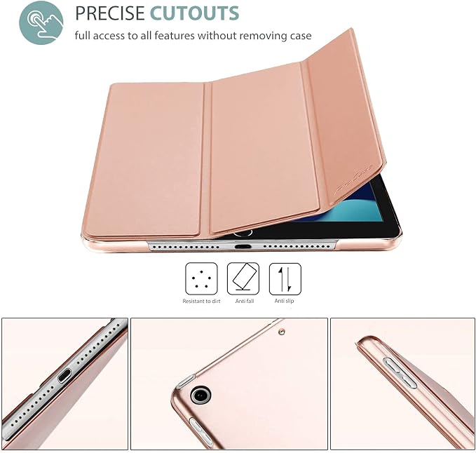 ProCase iPad 10.2 Case 2021 9th Gen/ 2020 8th Gen/ 2019 7th Gen Case with Tempered Glass Screen Protector Slim Stand Hard Shell Protective Smart Cover for 10.2” iPad 9th/8th/7th Generation -Black
