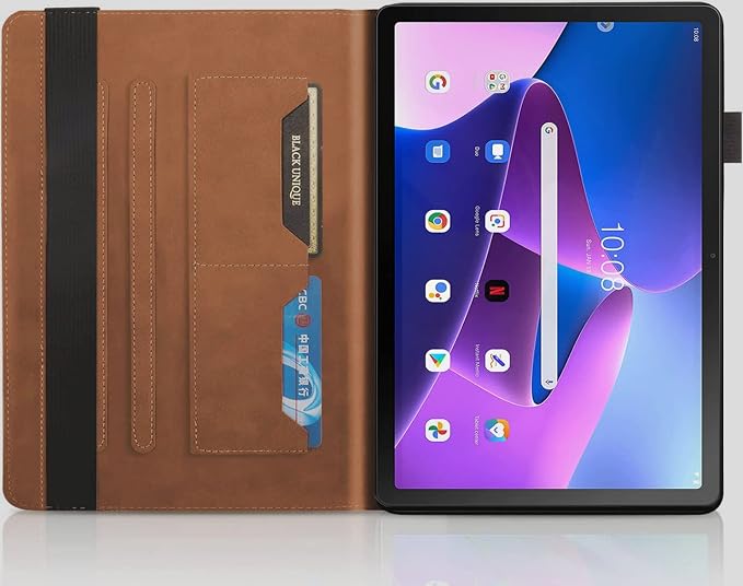 Case for Lenovo Tab M10 Plus (2020 2nd Gen) TB-X606F / TB-X606X 10.3 Multi-Angle Cover Built in Pocket PU Leather Stand Case with Multi-Angle Stand Card Holder for Lenovo M10 Plus 10.3 inch