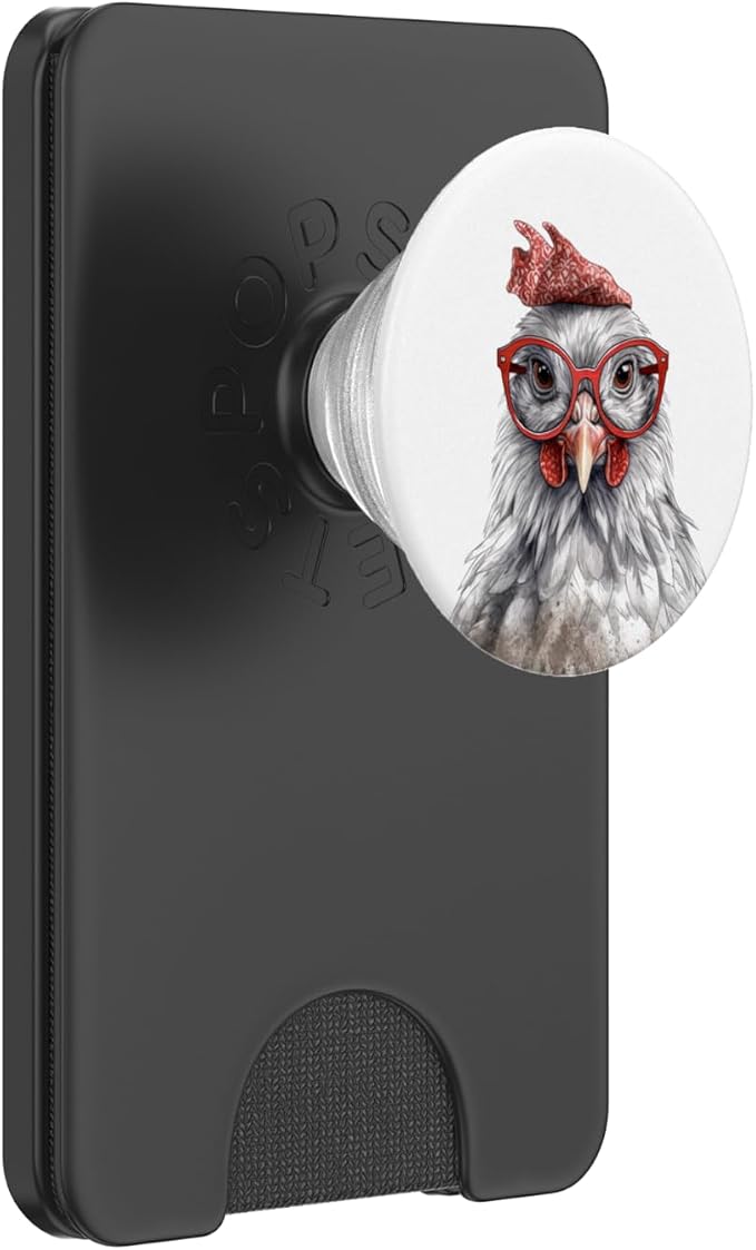 Funny Chicken Hen Wearing Sunglasses Farmer Chicken Lover PopSockets PopGrip for MagSafe