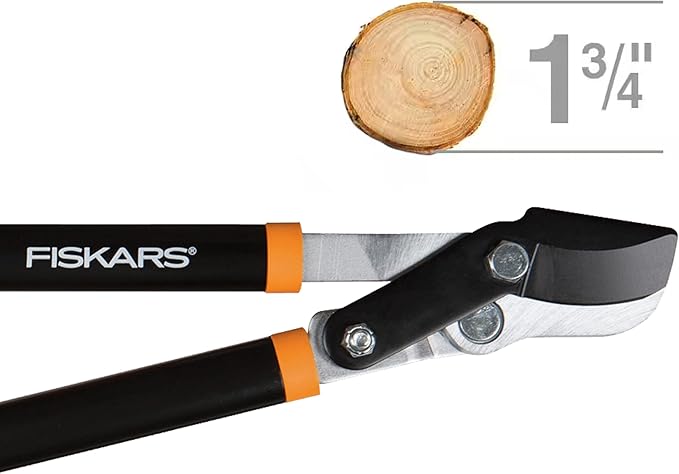Fiskars 28-Inch Power-Lever Garden Bypass Lopper and Tree Trimmer, Sharp Precision-Ground Steel Blade for Cutting Branches up to 1.75-Inch Diameter