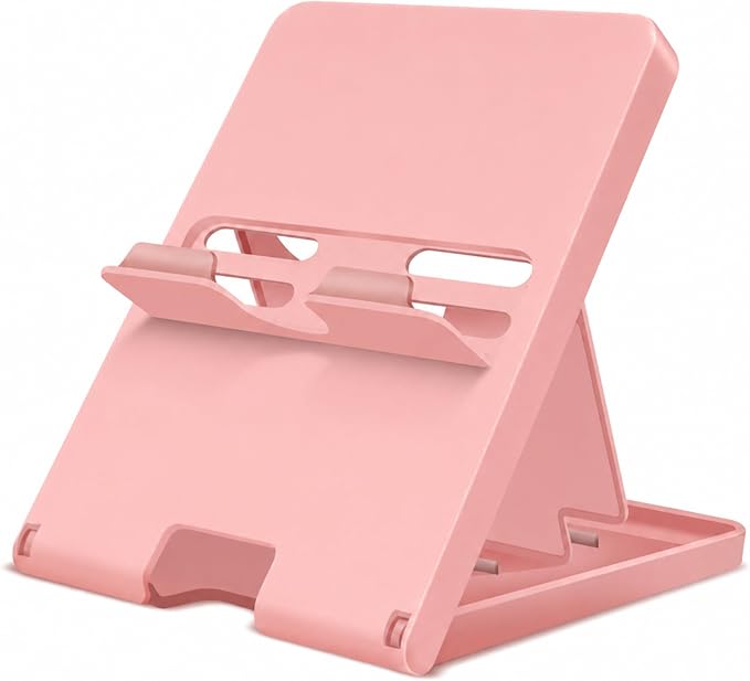 Stand Compatible with Nintendo Switch Adjustable Switch Playstand Foldable Phone Stand for Desk Compact &amp Portable Switch Holder Accessories (Black)