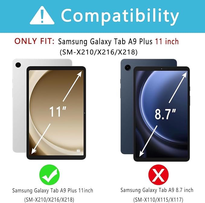 Case for Samsung Galaxy Tab A9 Plus 11 2023 Multi-Viewing Angles with Automatic Sleep/Wake Function for Samsung Galaxy A9+Tablet (SM-X210/X216/X218) American Flag Wolf