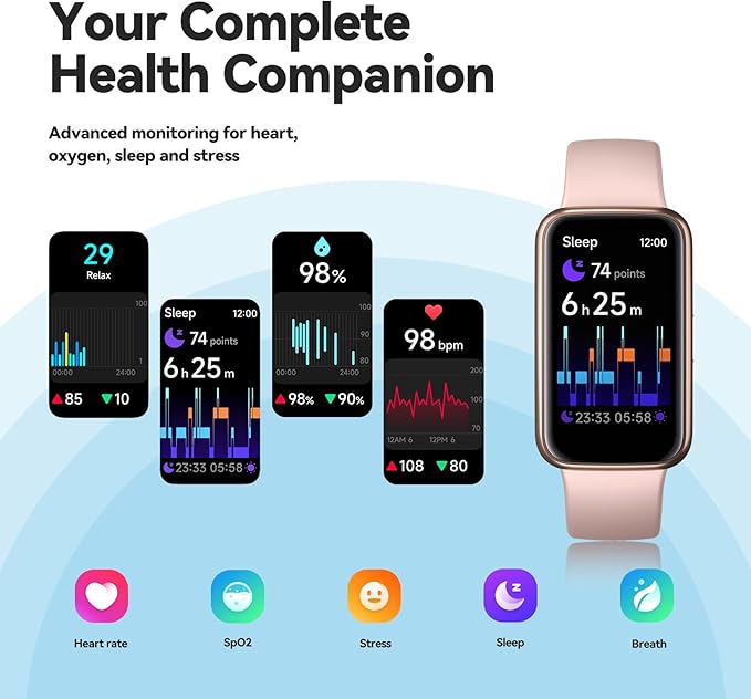 Enfit Fitness Trackers,Smart Watch with 1.47" Color Screen,100+Sport Modes Fitness Watch with Heart Rate Sleep Monitor, Pedometer Step Counter Watch, 3TAM Waterproof Activity Trackers for Women Men,PK