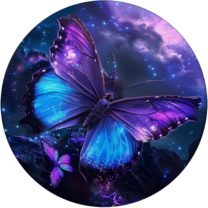 Purple Butterflies PopSockets PopGrip for MagSafe