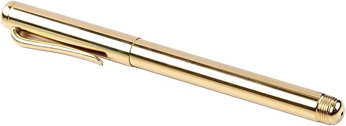 Erin Condren Designer Desk Accessories - Gold Gel Pen in Mid Century Circles Gift Box - Refillable Black Ink. Features Gel Ink, Black Colored Ink, Gold Metal Barrel