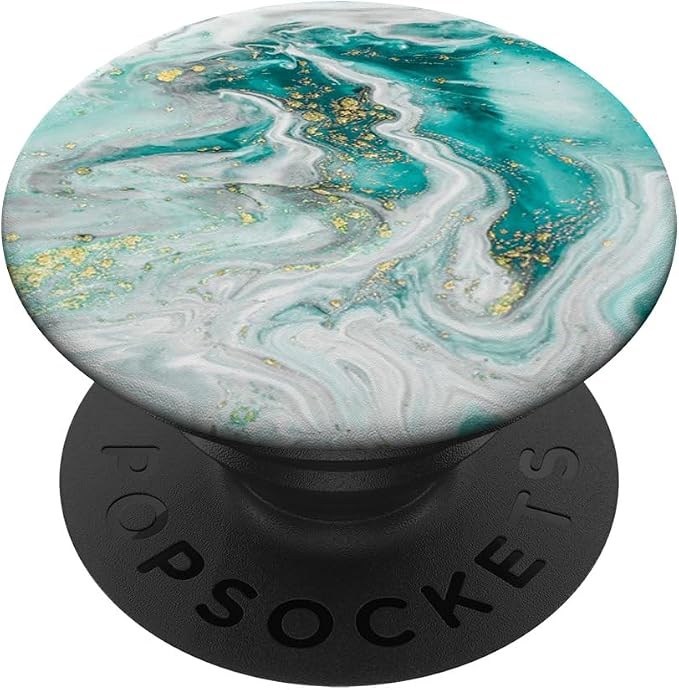 Teal Ink Marbled Design Pop Mount Sockets Phone Grip PopSockets Adhesive PopGrip