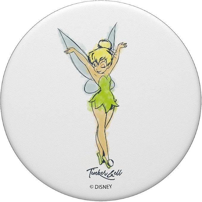 Disney Peter Pan Tinker Bell Watercolor Portrait PopSockets Adhesive PopGrip