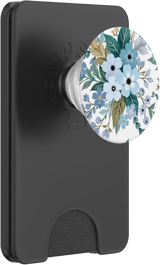 Garden Party Blue PopSockets PopWallet for MagSafe