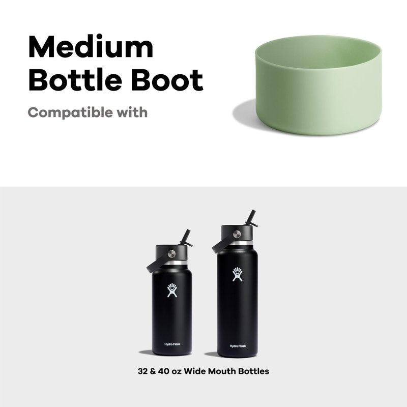 Hydro Flask Bottle Boot – Bottom Protector Sleeve – Silicone Water Bottle Accessory Medium Coconut Cream