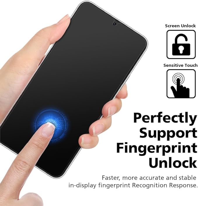 [3Pack] DIACUBE Anti-Glare Anti-Fingerprint Paper like Matte Screen Protector For Samsung Galaxy S22 Ultra(6.8inch) Full Glue Edge to Edge Full Coverage Flexible Soft Film Ultrasonic Fingerprint Sup