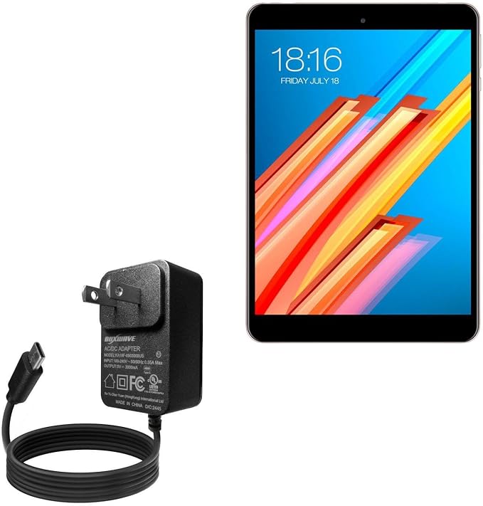 BoxWave Charger Compatible with Teclast M89 Pro - Wall Charger Direct (15W) Rapid Charge Your Device with Built-in 3ft Cable