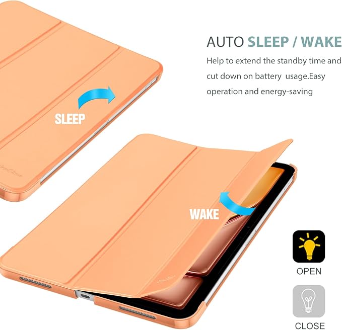 ProCase Smart Case for iPad Air 11-inch M4/M3/M2 &amp Air 10.9 5th/4th Gen | Hard Back Cover with Auto Sleep/Wake Slim Lightweight Case for iPad Air 11 2026/25/24 &amp 10.9 2022/2020-Aqua