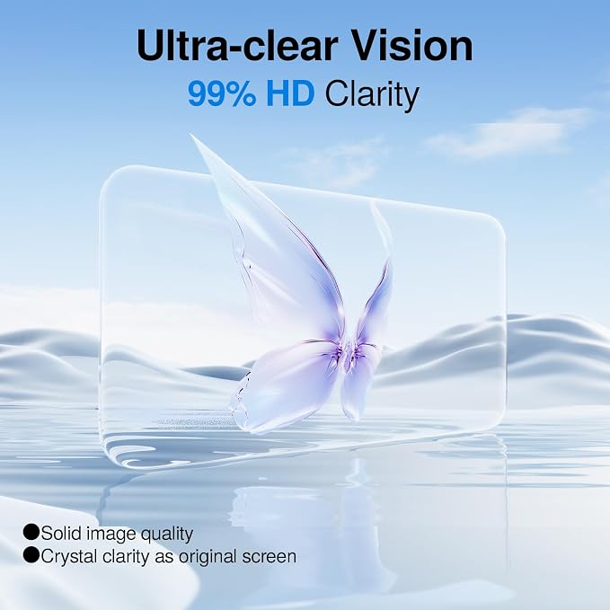 SMARTDEVIL (3+3 Pack HD Clear Screen Protector for iPhone 14 Pro Max with 3 Camera Lens Protectors 9H Tempered Glass Shatter-Resistant SmartPull Dust &amp Bubble-Free Install Frame Case-Friendly