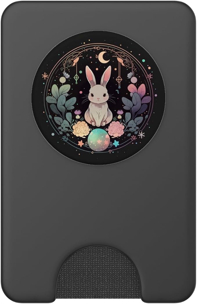 Moon Phases Crystal Witchy Cute Rabbit Kawaii Pastel Goth PopSockets Adhesive PopGrip