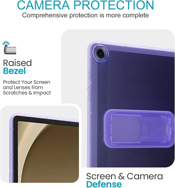 Dteck Case for Samsung Galaxy Tab A 8.0 (2015) Tablet SM-T350/355/357 Case 8 Inch PU Leather Lightweight Folio Case with Card Slots/Stand Features Cute Cartoon Protective Cover Purple Butterfly