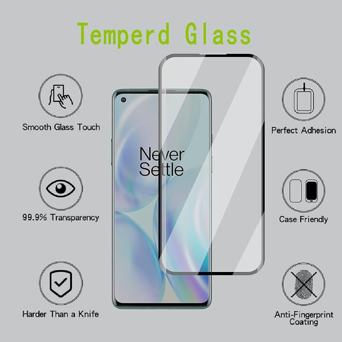 [4 Pack] Tempered Glass Screen Protector for OnePlus 8 | Tempered Glass Scratch Resistant Easy-Install Bubble Free Anti-Fingerprint
