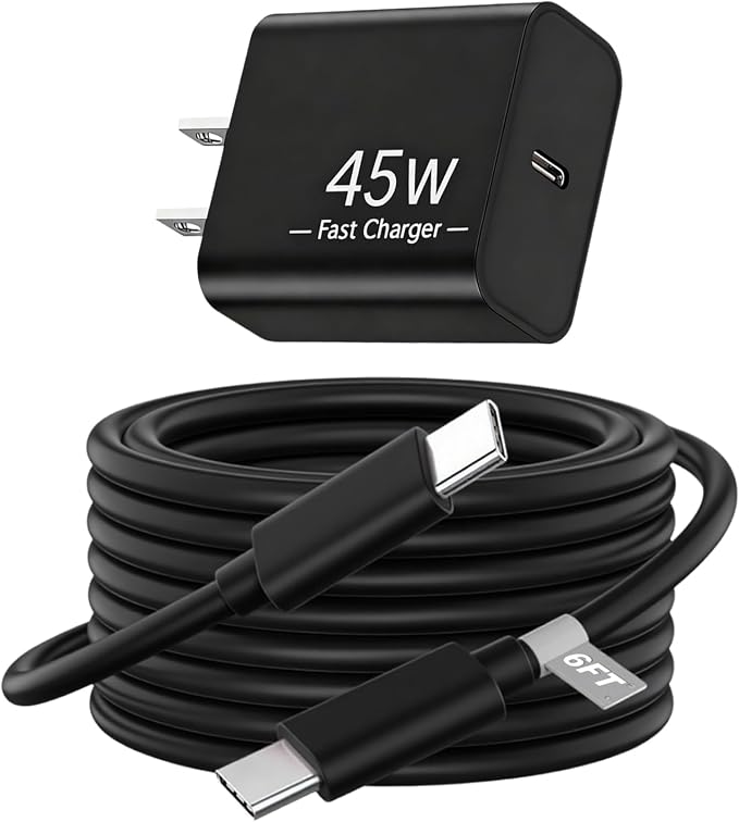 45W Samsung Super Fast Charger Type C to Type C Android Charger Fast USBC Charging Cable 6ft Compatible for Samsung Galaxy S25 ultra S24 S23 S22 S21 S20 S10 S9 A56 A55 A54 A53 A36 A35 A16 A15 A14 A17