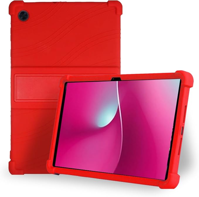 Case for T-Mobile Revvl Tab 2 10.1-InchCompatible with T-Mobile Revvl Tab 2 Android Tablet–Soft Silicone Protective Cover with Kickstand Shockproof Drop-Resistant Business-Style Stand(Black)