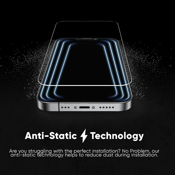 FLOLAB NanoArmour ONETIME for iPhone 16 Screen Protector Case Friendly Tempered Glass Ultra Clear Edge Reinforced Easy Install Dust-Free Scratch Resistant - 2 Pack