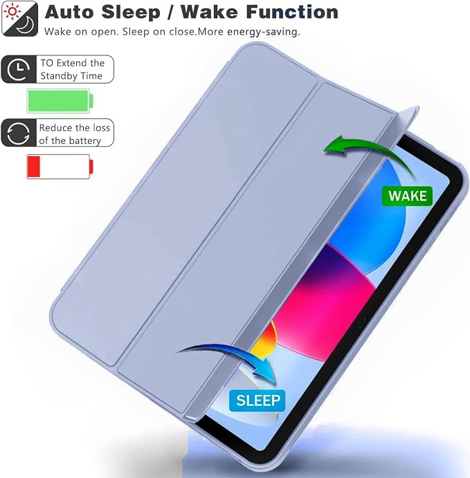ProElite Smart Case for iPad (A16) 11th/10th Generation (2025/2022) Auto Sleep/Wake Cover Left Side Pencil Holder Soft Flexible Case Recoil Series - Black