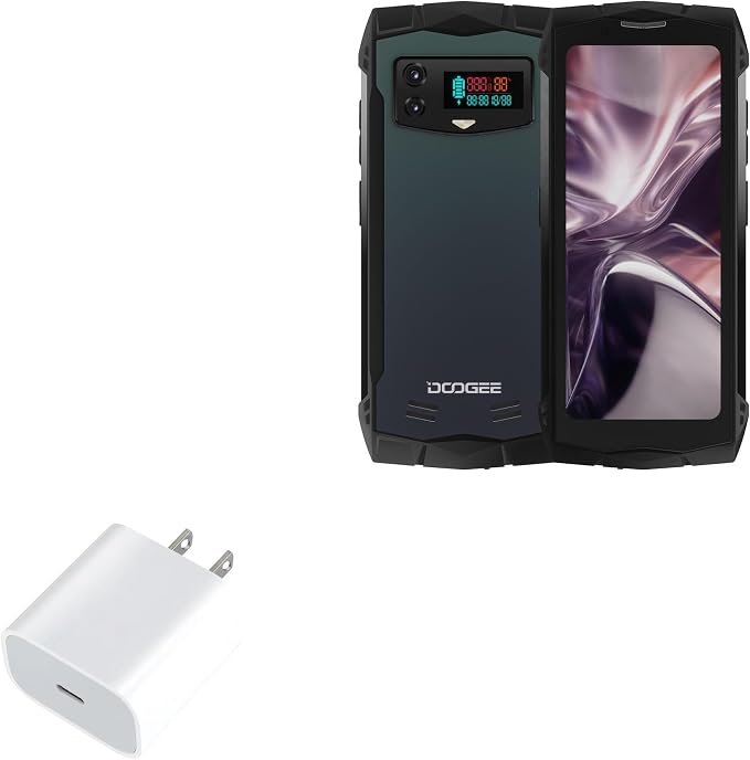 BoxWave Charger Compatible with Doogee Smini - PD GAN miniCube (30W) 30W Tiny PD GAN Type-C Wall Charger - Winter White