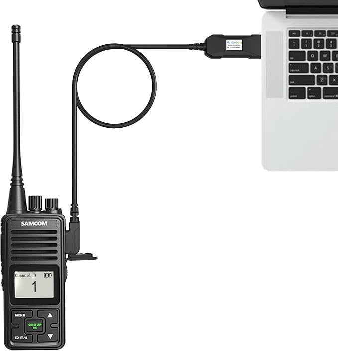 SAMCOM Radio Programming Cable USB Plug &amp Play No Driver Needed for Windows System Compatible FPCN30A FPCN10A Two Way Radio