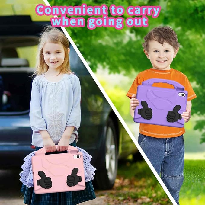 Kids Tablet Case with Built-in Kickstand and Handle Shockproof Cover Compatible with Lenovo Tab M10 FHD Plus 10.3Samsung Galaxy Tab A7/S6 Lite 10.4”Blue