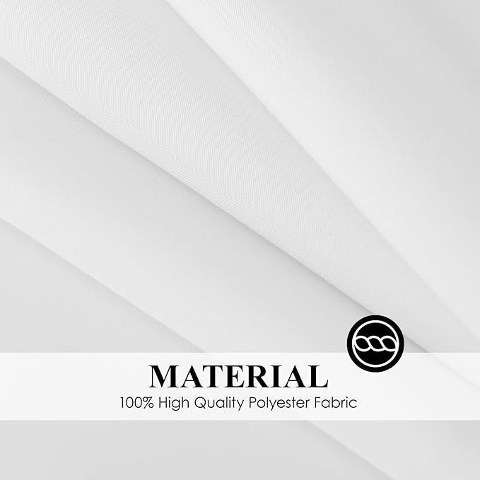 Rectangle Tablecloths 60x120 Inch 1 Pack White Tablecloth for 6ft Washable Decorative Linen Polyester Table Cloths for 8ft Dining Table Banquets Buffet Parties and Wedding